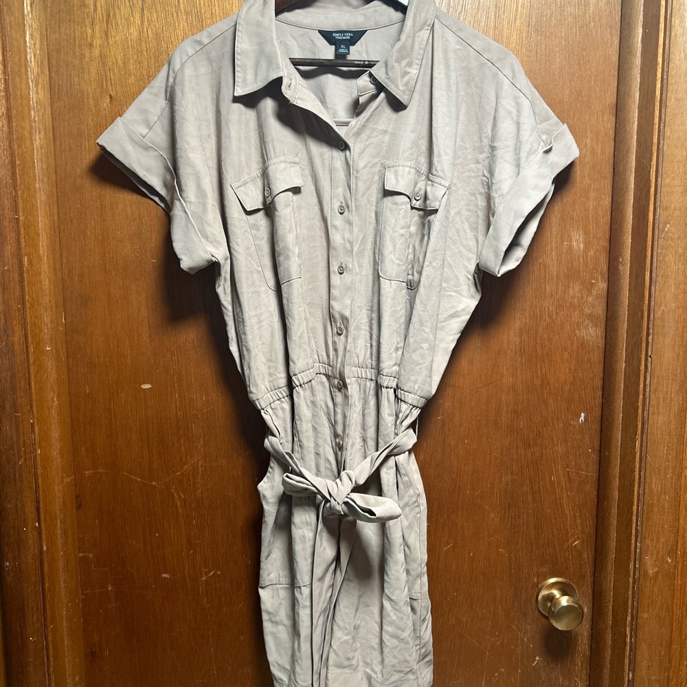 Simply Vera Vera Wang Tan Romper